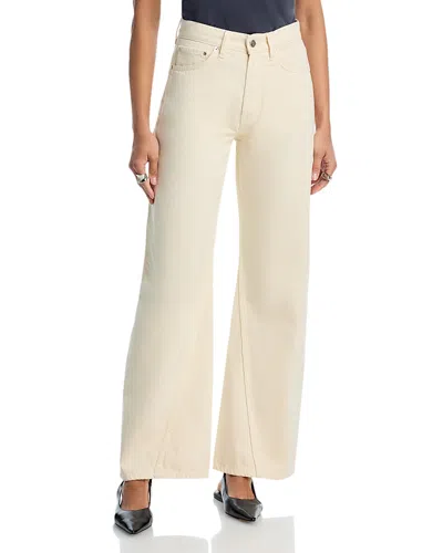 Anine Bing High Rise Baggy Wide Leg Jeans In Ecru In Neutral