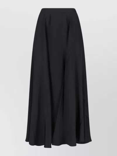 Anine Bing High Waist Midi Skirt Flowy Silhouette In Black