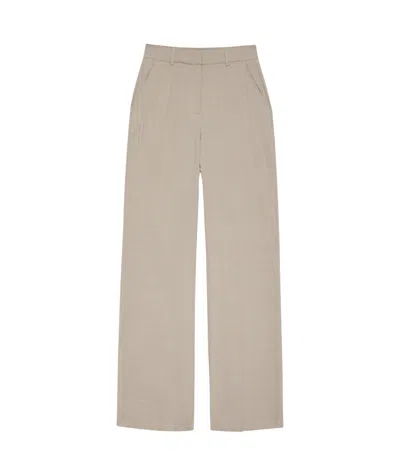 Anine Bing High-waisted Casual Pants In Nude