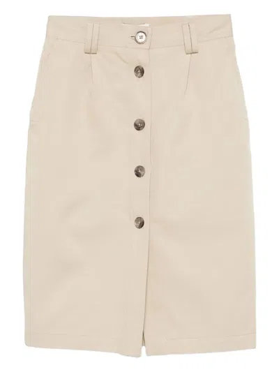 Anine Bing High-waisted Skirt In Neutral