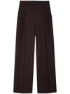 Anine Bing High-waisted Wide-leg Trousers With Front Pleats In Brown