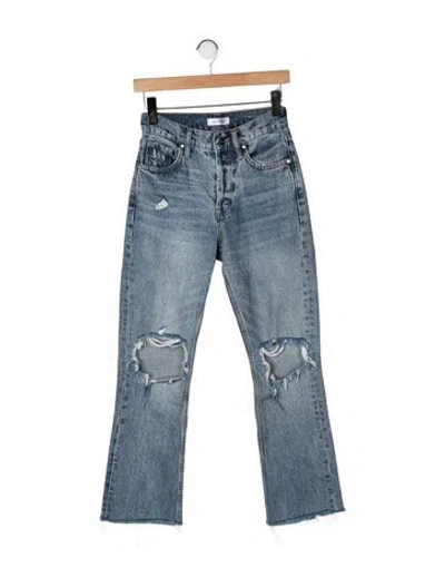 Pre-owned Anine Bing High-rise Flared Jeans In Blue