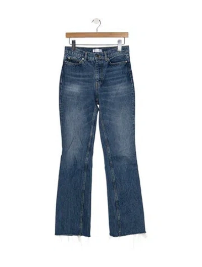 Pre-owned Anine Bing High-rise Flared Jeans In Blue