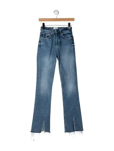 Pre-owned Anine Bing High-rise Flared Jeans In Blue