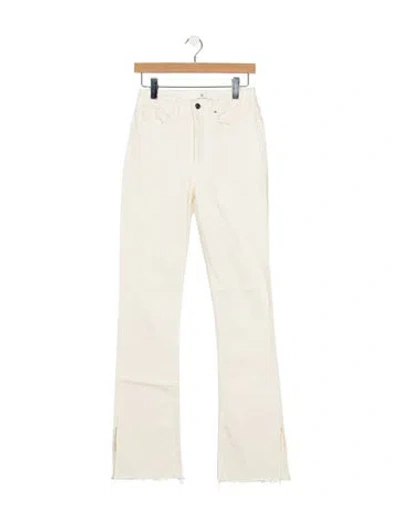 Pre-owned Anine Bing High-rise Flared Jeans In Neutral