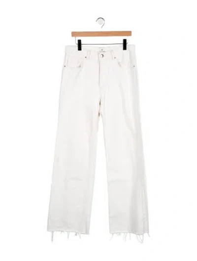 Pre-owned Anine Bing High-rise Flared Jeans In White