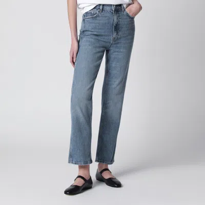 Anine Bing High-rise Jeans In Light-wash Cotton Denim In Blue