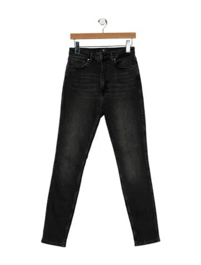 Pre-owned Anine Bing High-rise Skinny Leg Jeans In Black