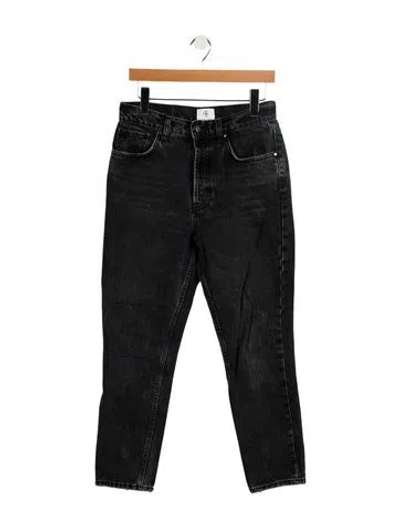 Pre-owned Anine Bing High-rise Skinny Leg Jeans In Black