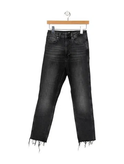 Pre-owned Anine Bing High-rise Skinny Leg Jeans In Black