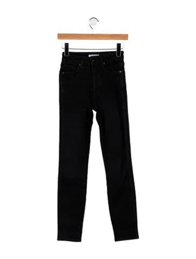 Pre-owned Anine Bing High-rise Skinny Leg Jeans In Black