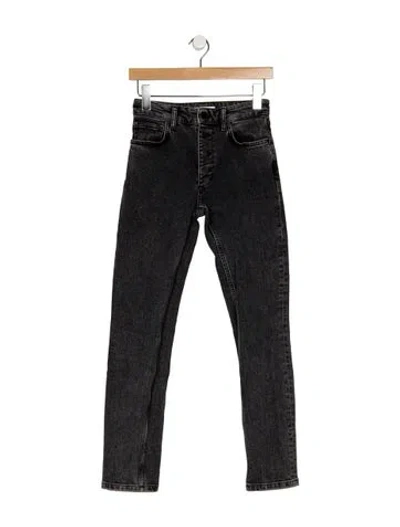 Pre-owned Anine Bing High-rise Skinny Leg Jeans In Black