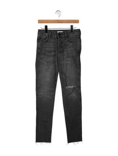 Pre-owned Anine Bing High-rise Skinny Leg Jeans In Black