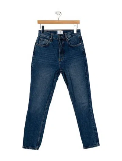 Pre-owned Anine Bing High-rise Skinny Leg Jeans In Blue