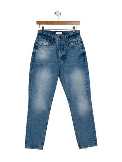 Pre-owned Anine Bing High-rise Skinny Leg Jeans In Blue