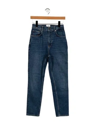 Pre-owned Anine Bing High-rise Skinny Leg Jeans In Blue