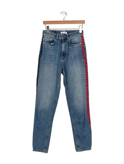 Pre-owned Anine Bing High-rise Skinny Leg Jeans In Blue