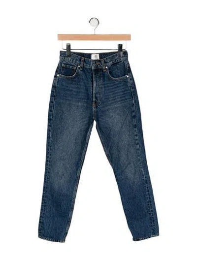 Pre-owned Anine Bing High-rise Skinny Leg Jeans In Blue