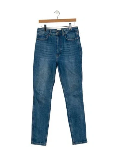 Pre-owned Anine Bing High-rise Skinny Leg Jeans In Blue