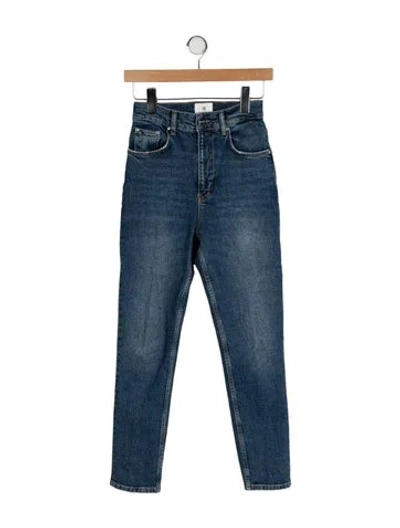 Pre-owned Anine Bing High-rise Skinny Leg Jeans In Blue