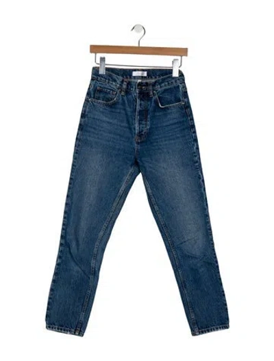 Pre-owned Anine Bing High-rise Skinny Leg Jeans In Blue