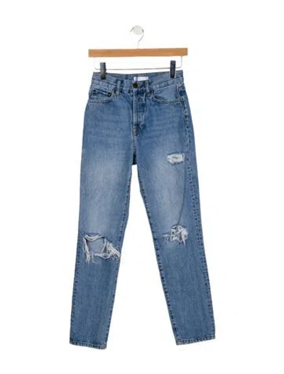 Pre-owned Anine Bing High-rise Skinny Leg Jeans In Blue