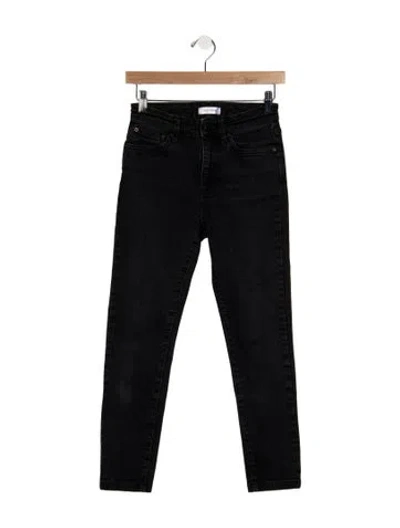 Pre-owned Anine Bing High-rise Skinny Leg Jeans In Blue