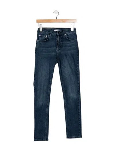 Pre-owned Anine Bing High-rise Skinny Leg Jeans In Blue