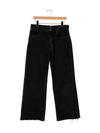 Pre-owned Anine Bing High-rise Straight Leg Jeans In Black