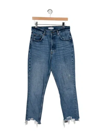 Pre-owned Anine Bing High-rise Straight Leg Jeans In Blue