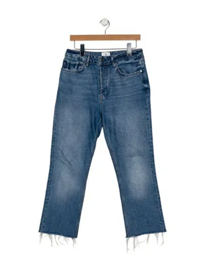 Pre-owned Anine Bing High-rise Straight Leg Jeans In Blue