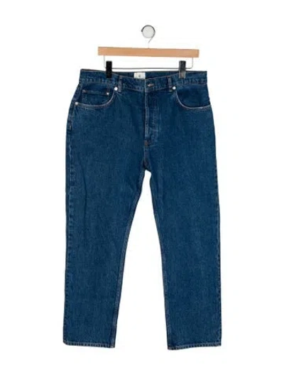 Pre-owned Anine Bing High-rise Straight Leg Jeans In Blue