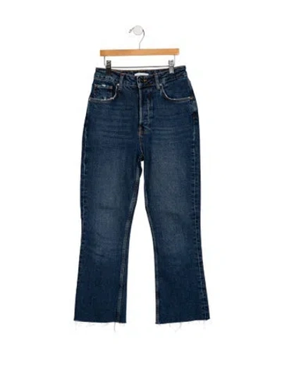 Pre-owned Anine Bing High-rise Straight Leg Jeans In Blue