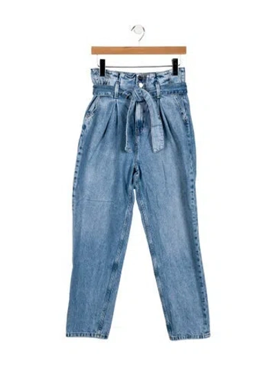 Pre-owned Anine Bing High-rise Straight Leg Jeans In Blue