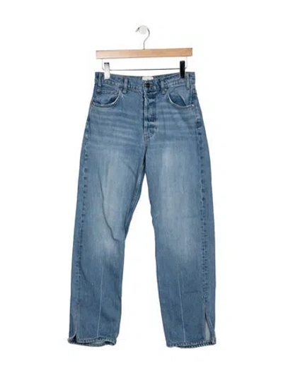 Pre-owned Anine Bing High-rise Straight Leg Jeans In Blue