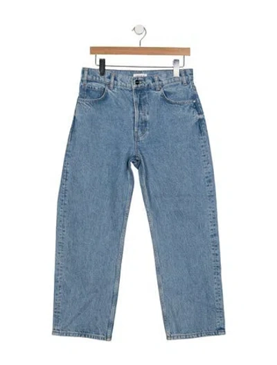 Pre-owned Anine Bing High-rise Straight Leg Jeans In Blue