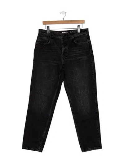 Pre-owned Anine Bing High-rise Straight Leg Jeans In Blue