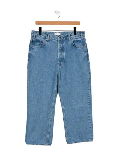 Pre-owned Anine Bing High-rise Straight Leg Jeans In Blue