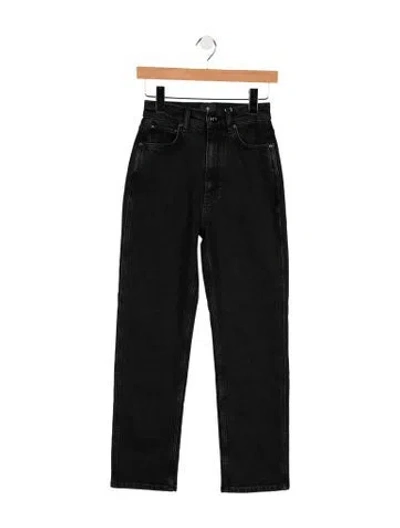 Pre-owned Anine Bing High-rise Straight Leg Jeans In Blue