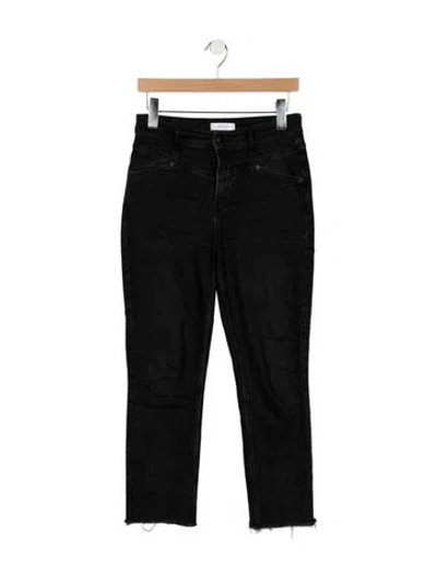 Pre-owned Anine Bing High-rise Straight Leg Jeans In Blue
