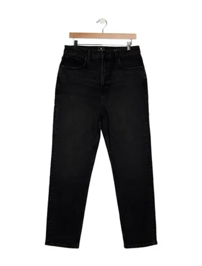 Pre-owned Anine Bing High-rise Straight Leg Jeans In Blue