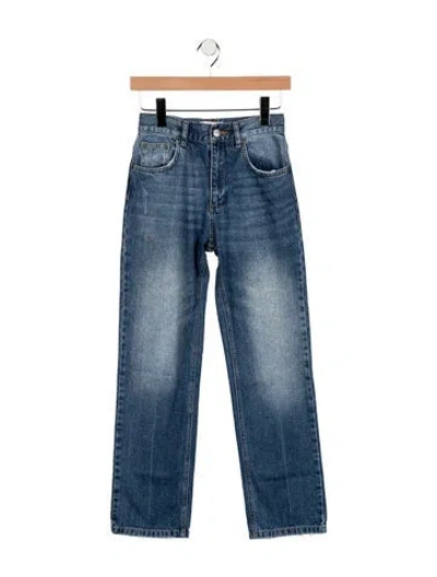 Pre-owned Anine Bing High-rise Straight Leg Jeans In Blue
