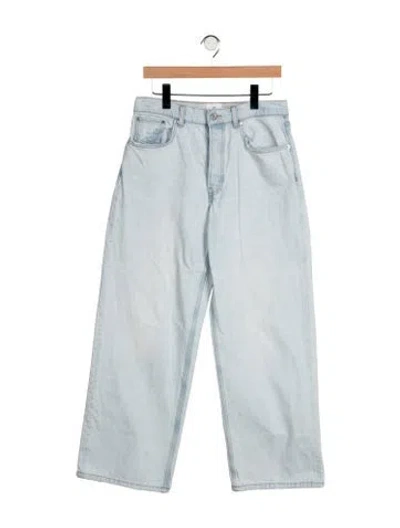 Pre-owned Anine Bing High-rise Straight Leg Jeans In Blue