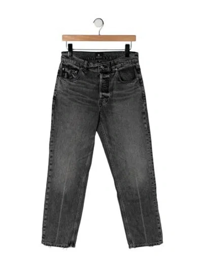 Pre-owned Anine Bing High-rise Straight Leg Jeans In Green