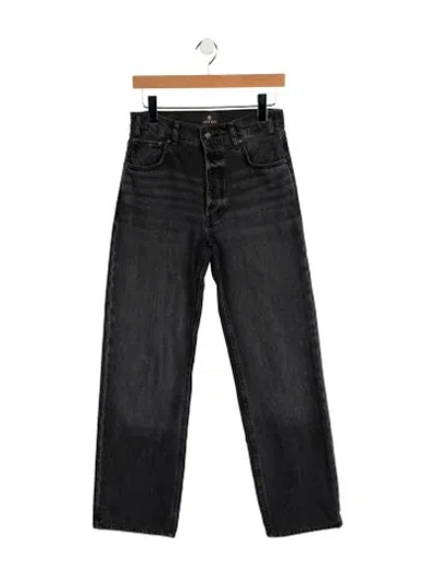 Pre-owned Anine Bing High-rise Straight Leg Jeans In Multi