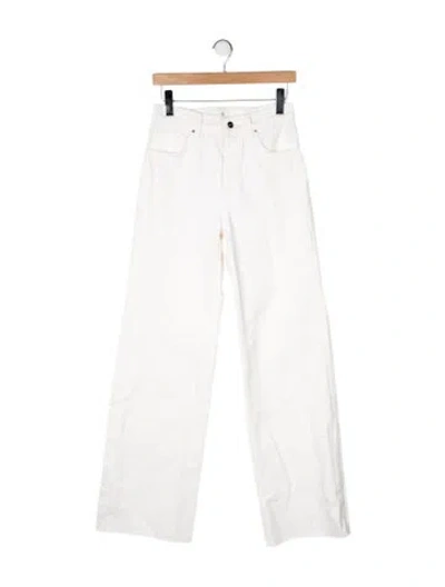 Pre-owned Anine Bing High-rise Straight Leg Jeans In Neutral