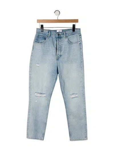 Pre-owned Anine Bing High-rise Straight Leg Jeans W/ Tags In Blue