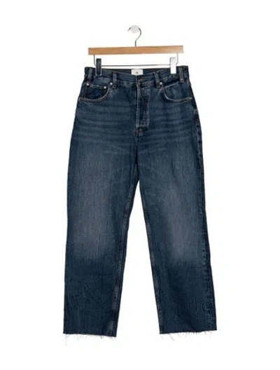 Pre-owned Anine Bing High-rise Straight Leg Jeans W/ Tags In Blue