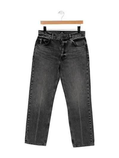 Pre-owned Anine Bing High-rise Straight Leg Jeans W/ Tags In Gray