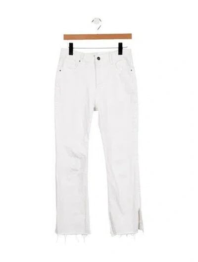 Pre-owned Anine Bing High-rise Straight Leg Jeans In White